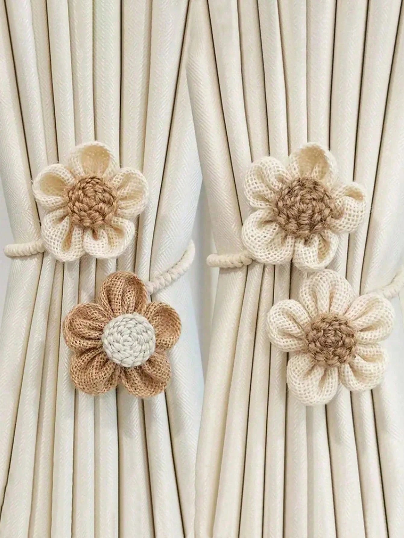 1/2Pcs Curtain Tiebck,Plain Curtain Holdback,Boho Braided Design Curtain Strap Tie,For Bedroom Living Room Home Decor,Home Decor ,Room Decor,Wall Decor