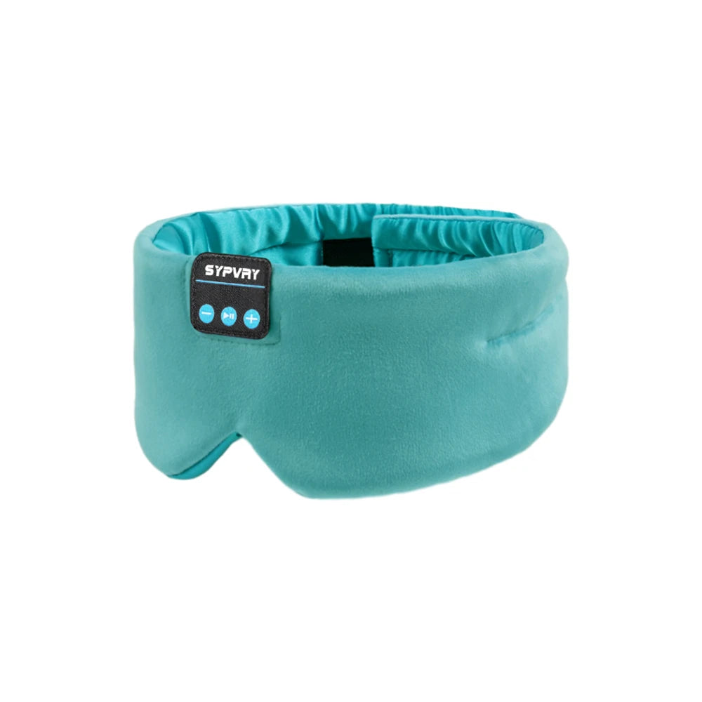 Sleeping Headphones Silk Sleep Mask Bluetooth Blindfold Music Eye Mask Built in Speaker Sleep Travel Accessory