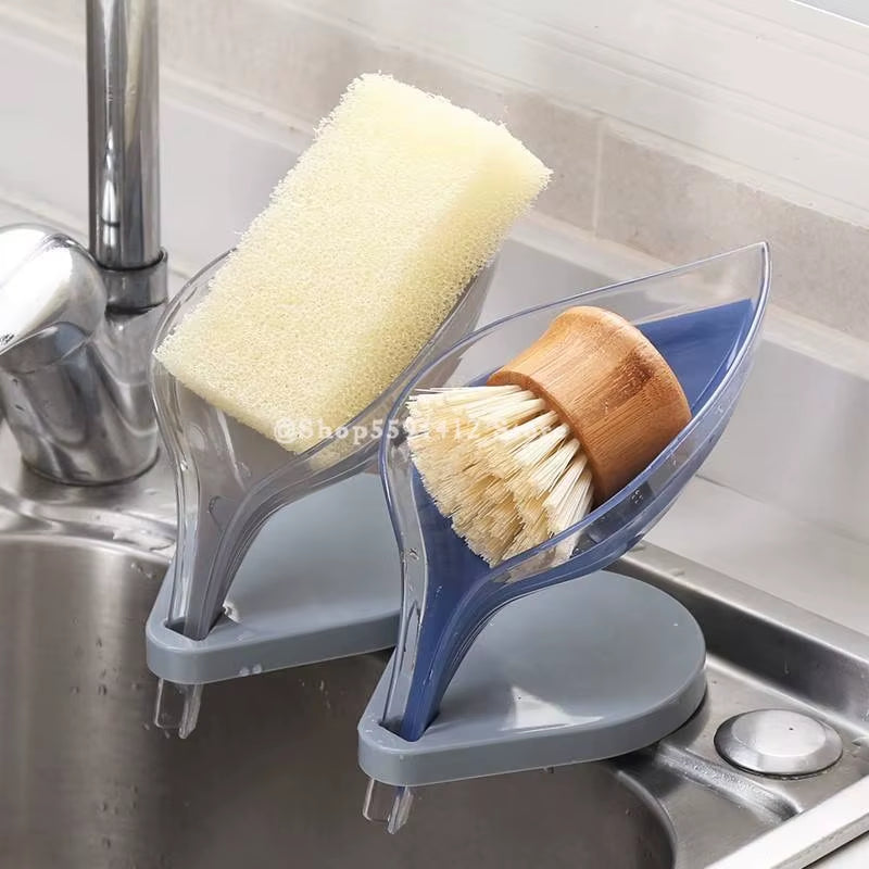 Leaf Shape Soap Box Bathroom Soap Holder Dish Storage Plate Tray Bathroom Soap Holder Case Bathroom Supplies Bathroom Gadgets