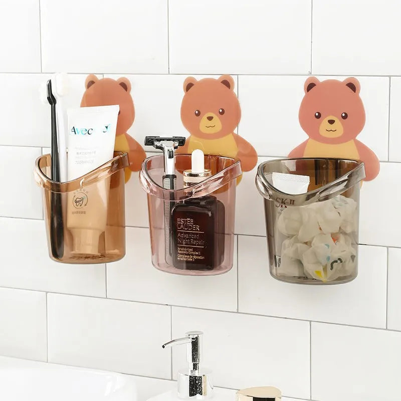 1Pcs Toothbrush Holder Bathroom Accessories Bathroom Supplies Organizer Bathroom Shelf Toothpaste Holder Comb Storage Rack