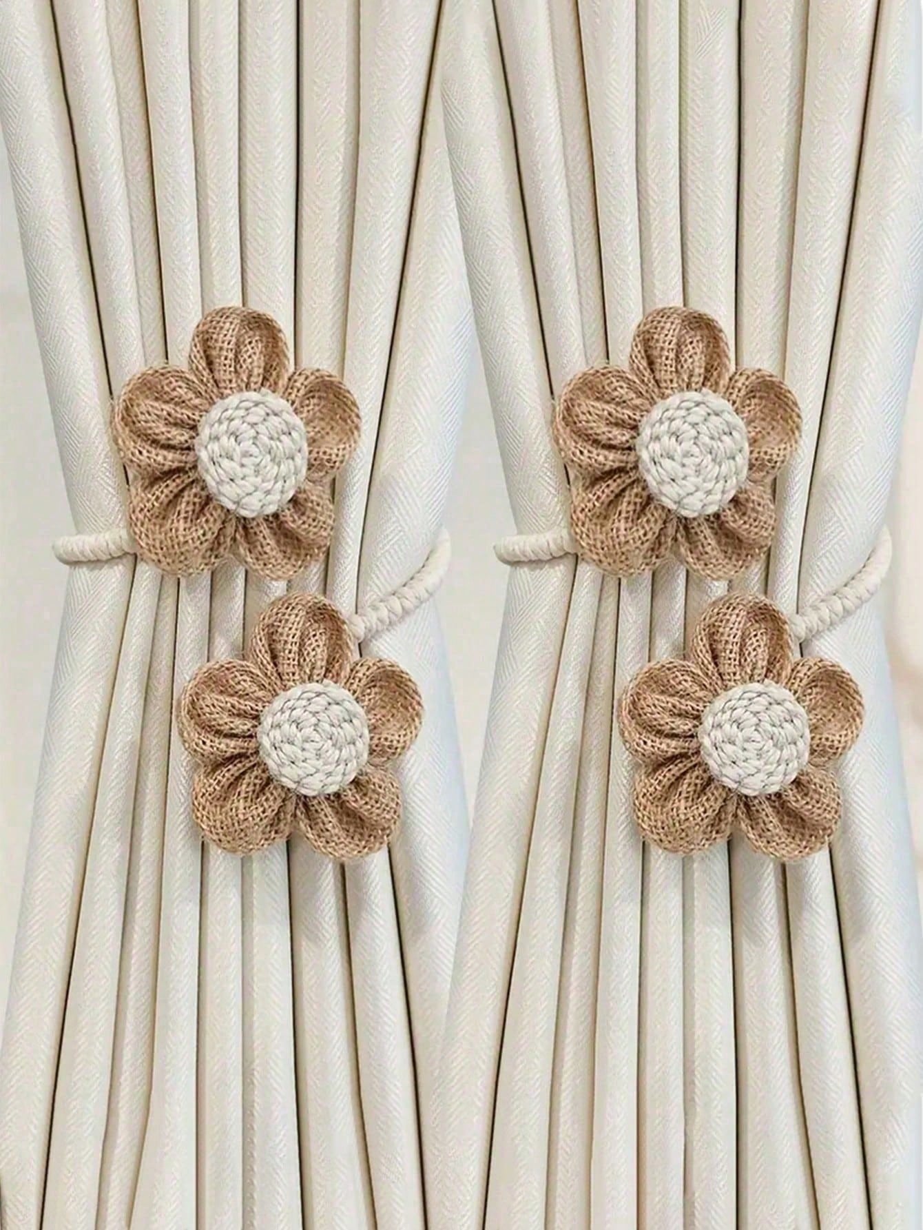 1/2Pcs Curtain Tiebck,Plain Curtain Holdback,Boho Braided Design Curtain Strap Tie,For Bedroom Living Room Home Decor,Home Decor ,Room Decor,Wall Decor