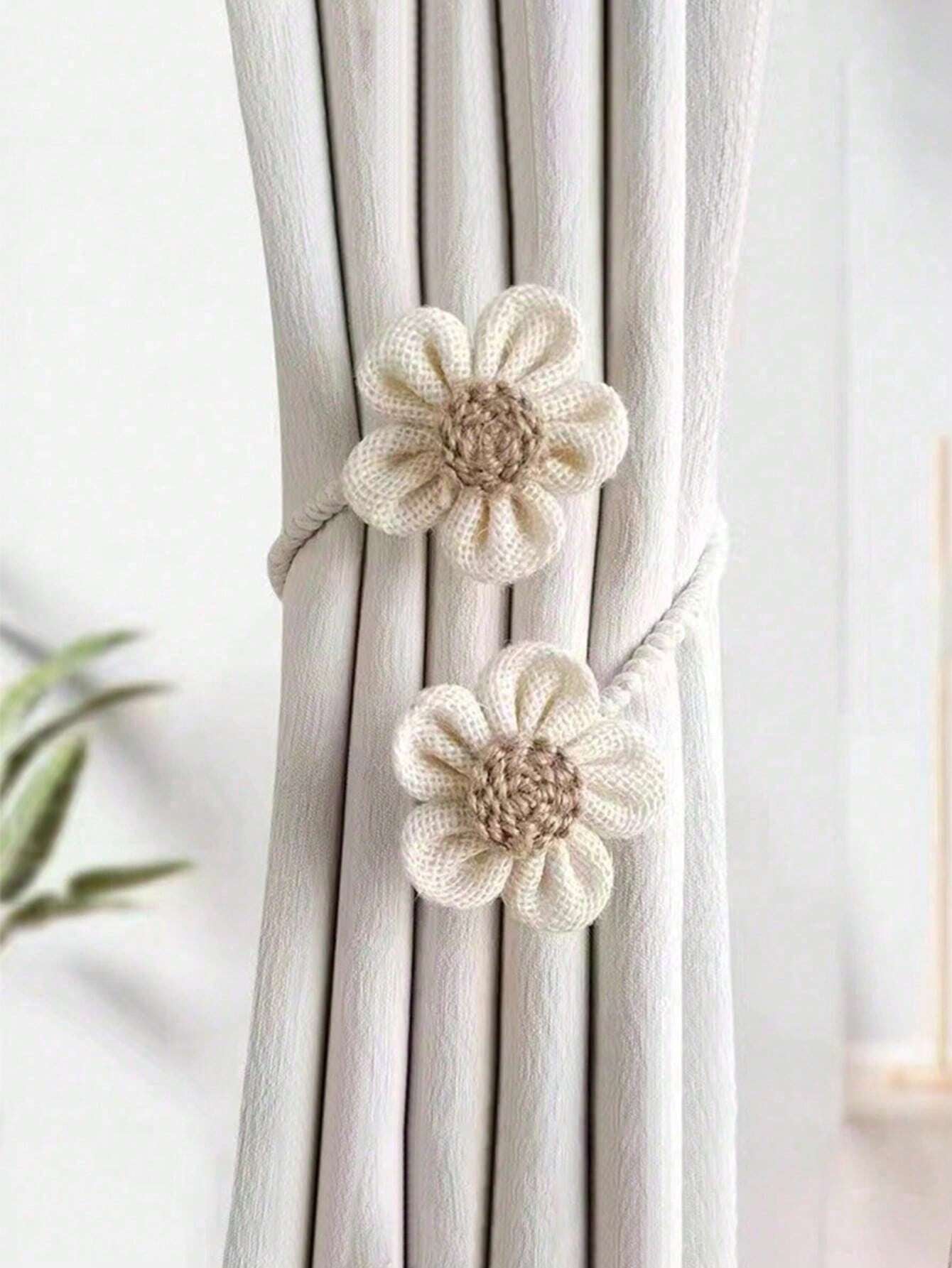 1/2Pcs Curtain Tiebck,Plain Curtain Holdback,Boho Braided Design Curtain Strap Tie,For Bedroom Living Room Home Decor,Home Decor ,Room Decor,Wall Decor