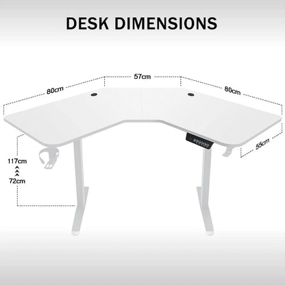 Computer Desk Gaming Desk L-Shaped Corner Lift Desk Writing Desk Black Lift Desk Suitable for Small Spaces in Home Offices