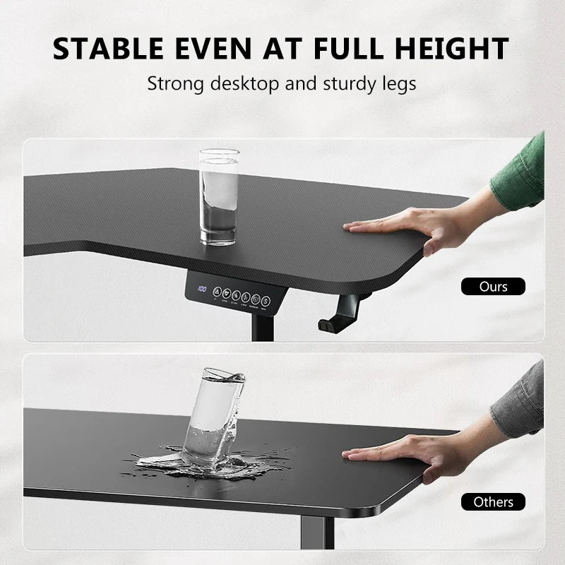 Computer Desk Gaming Desk L-Shaped Corner Lift Desk Writing Desk Black Lift Desk Suitable for Small Spaces in Home Offices