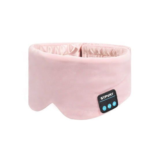 Sleeping Headphones Silk Sleep Mask Bluetooth Blindfold Music Eye Mask Built in Speaker Sleep Travel Accessory