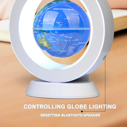 Magnetic Levitation Bluetooth Speaker Constellation Lamp Spinning Floating World Globe for Kids Learning or Men Boss Office Desk Accessories Decor,Cool Tech Gadgets Unique Desk Toy Gift for Teens