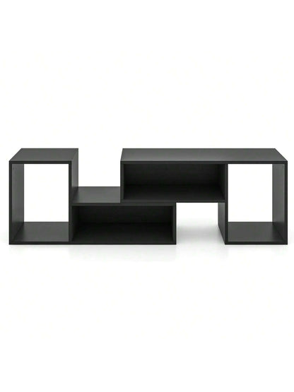 Lifezeal 2 PCS Adjustable TV Stands with Storage Cubes for Tvs up to 55 Inches Cabinets