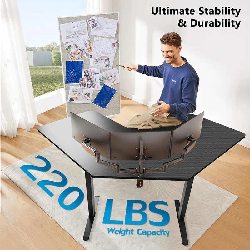 Computer Desk Gaming Desk L-Shaped Corner Lift Desk Writing Desk Black Lift Desk Suitable for Small Spaces in Home Offices