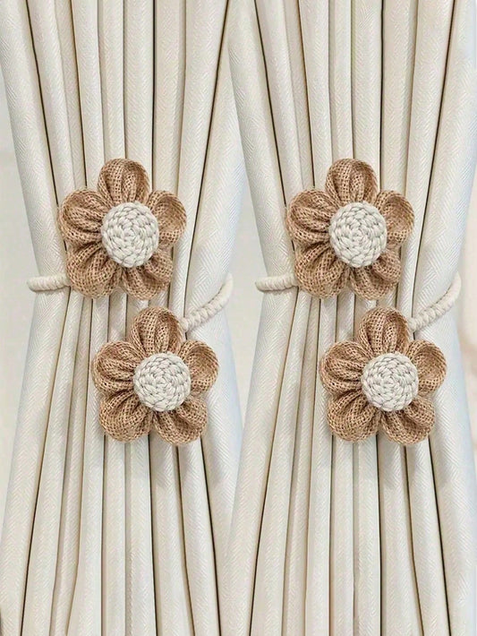 1/2Pcs Curtain Tiebck,Plain Curtain Holdback,Boho Braided Design Curtain Strap Tie,For Bedroom Living Room Home Decor,Home Decor ,Room Decor,Wall Decor